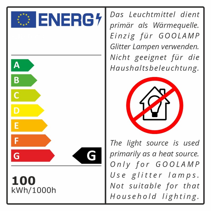 GOOLAMP Tripod XL / XXL Glitter Floor Lamp 135cm Height