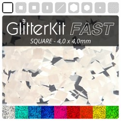 SQUARE 4,0 White GlitterKit...