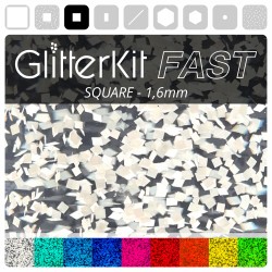 SQUARE 1,6 White GlitterKit...