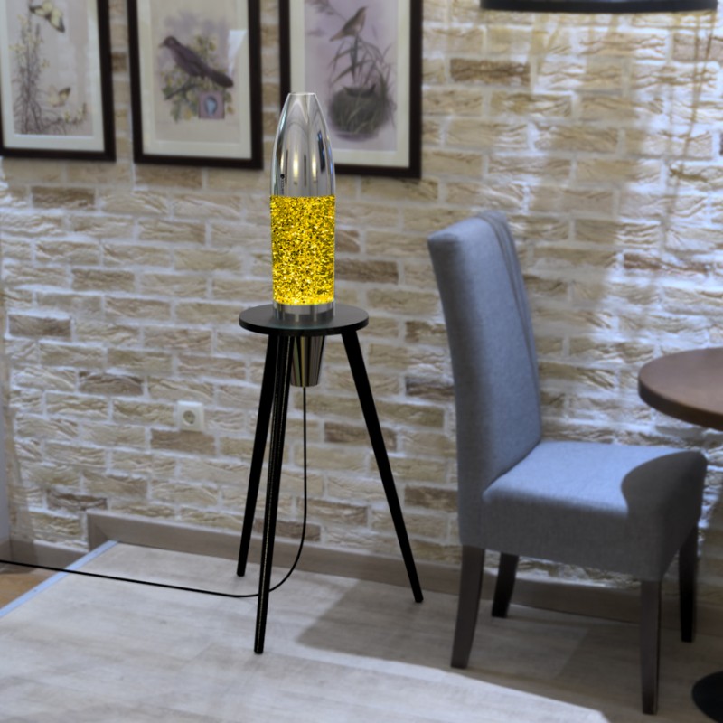 GOOLAMP Tripod Glitter Floor Lamp 124cm Height