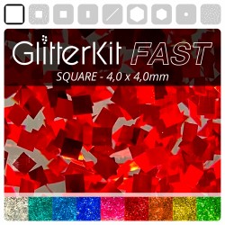 SQUARE 4,0 Red GlitterKit Fast