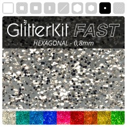 HEXAGONAL 0,8 GlitterKit Fast